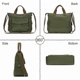 thumbnail image 2 of Canvas Tote Bag for Women 14inch Large Crossbody Tote Bag With Multi Pockets Canvas Crossbody Bag Top Handle Shoulder Bag Work Tote Bags, 2 of 4