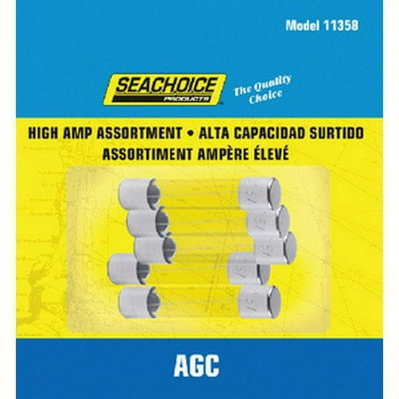 Seachoice Sc11358, 5-Piece High Amp AGC Glass Electrical Fuse