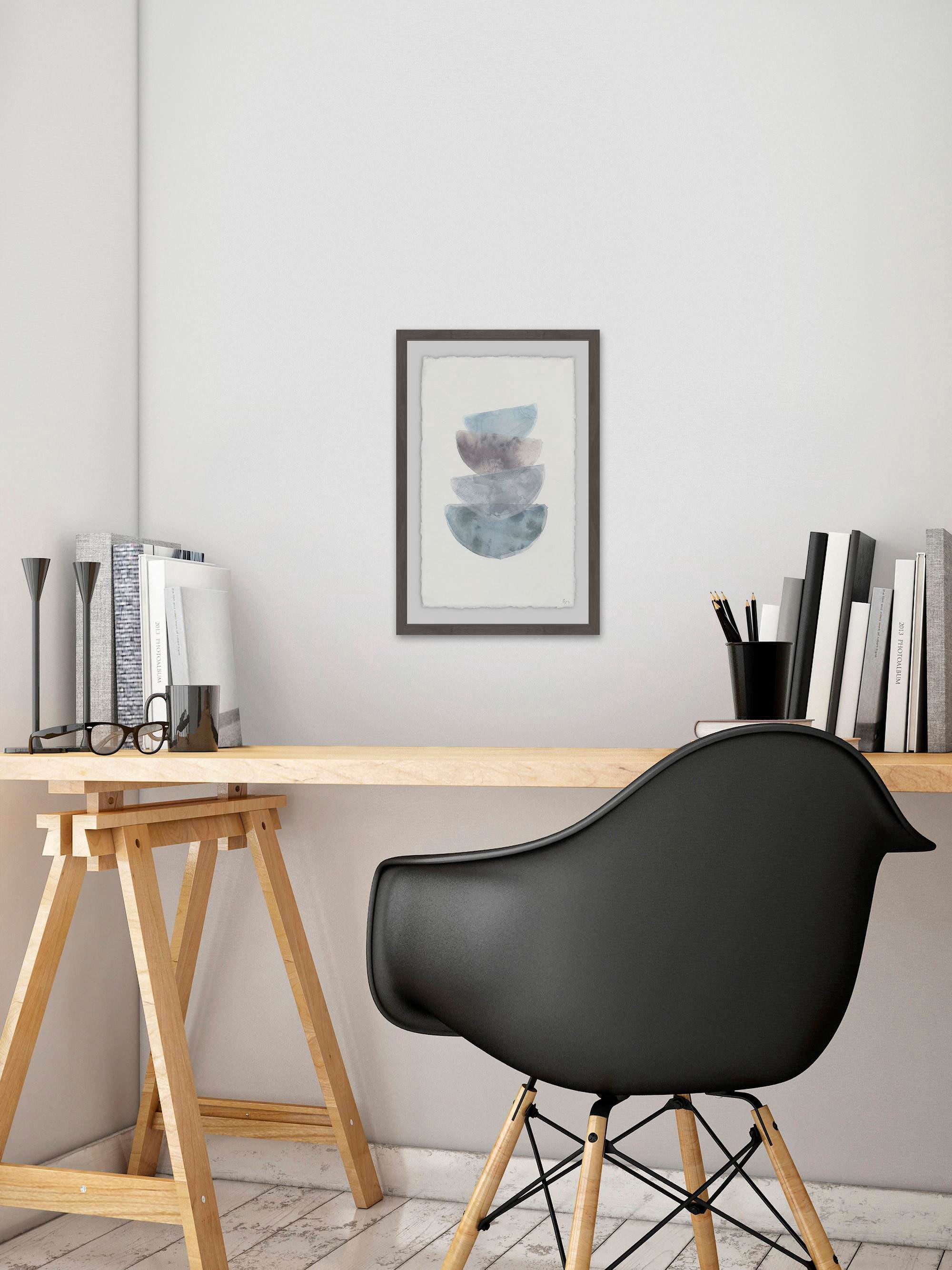 Dark Blotches Framed Painting Print