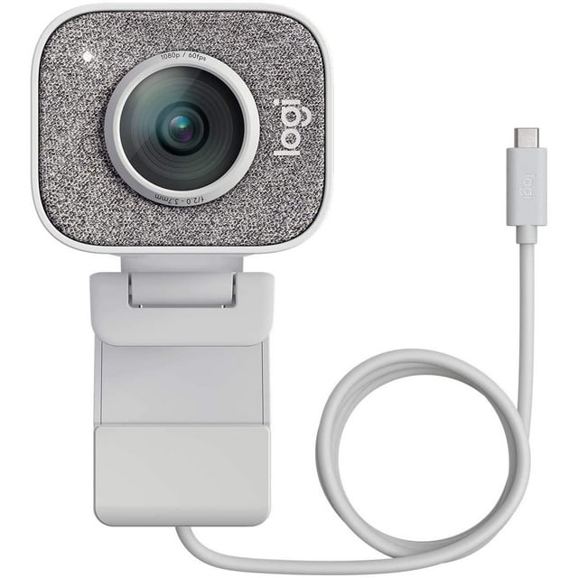 Cámara web Logitech StreamCam blanca con transmisión 1080p HD a 60 fps (renovada)