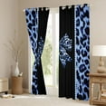 thumbnail image 3 of Feelyou Fashion Princess Bow Black Out Curtains, Leopard Cheetah Print Curtains Pack of 2 (42x63 Each), Kawaii Dreamy Bowknot Bedroom Curtains, Black Out Curtains Decor, 3 of 6