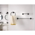 thumbnail image 2 of Moen Lindor Matte Black Bathroom Set: 18" Towel Bar, Towel Ring & Toilet Paper Holder Set, 2 of 3