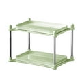 thumbnail image 1 of 2 Tier Lazy Susan Organizer Rack Rotating Seasoning Holder for Kitchen Bathroom, 1 of 9