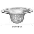 thumbnail image 2 of Lavatory Sink Mesh Strainer, Stainless Steel Shower Bathtub Mesh Stopper Wash Basin Garbage Disposal Basket Filter, Bathroom Sink Strainer Drain Strainer Hair Catcher for Kitchen, Anti-Clog, 2 of 6