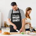 thumbnail image 6 of sidao Funny Grill Aprons for Men - Whatever Happens We’re Eating It - Men‘s Funny Kitchen Chef Cooking Grilling BBQ Aprons with 2 Pockets - Father’s Day Birthday Christmas Gifts for Dad, Husband, 6 of 6