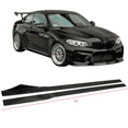 thumbnail image 2 of Ikon Motorsports Compatible with Universal 75 Inches Side Skirt Extension Splitter Lip Carbon Fiber CF, 2 of 7