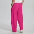 thumbnail image 5 of Dwelliawo Sweatpants for Men Open Bottom Wide Leg Gym Pant Athletic Fleece Loose Sweatpants with Pocket Drawstring Lightweight Pants Hot Pink 3XL, 5 of 7