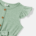 thumbnail image 4 of PatPat Family Matching Button Half Placket Ruched Tank Dresses and Colorblock Polo Neck T-shirts Sets, 4 of 4