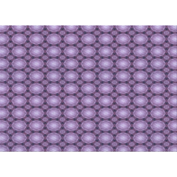Ahgly Company Indoor Rectangle Patterned Bright Lilac Purple Area Rugs, 6' x 9'