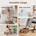 thumbnail image 6 of StrongTek Bamboo Step Stool, Wooden Step with Non-Slip Bottom, Lightweight and Sturdy Footstool (Walnut), 6 of 6