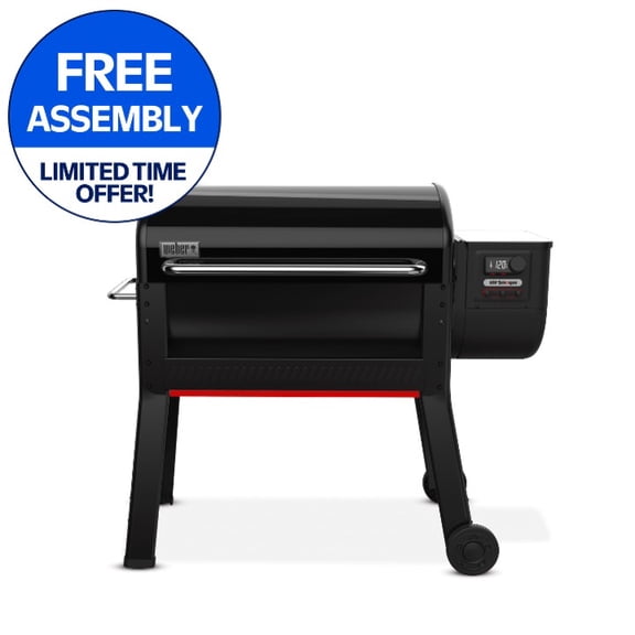 Weber Smoque XL Pellet Grill, 34 Inch Wood Fired Pellet Smoker with Wifi Capability, Black