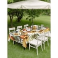 thumbnail image 5 of 60x84 Inch Outdoor Tablecloth with Umbrella Hole Zipper Rectangle Thanksgiving Rectangular Tablecloths Outside Waterproof Orange Pumpkin Sage Green Fall Sunflower Patio Table Cover for Picnic Party, 5 of 8