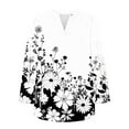 thumbnail image 4 of UPPADA Long Sleeve Tunic Tops for Women Loose Dressy Floral Print Shirts Casual V Neck Blouses Lightweight Fall Going Out Tops Fall Multicolor,XXXXL, 4 of 4