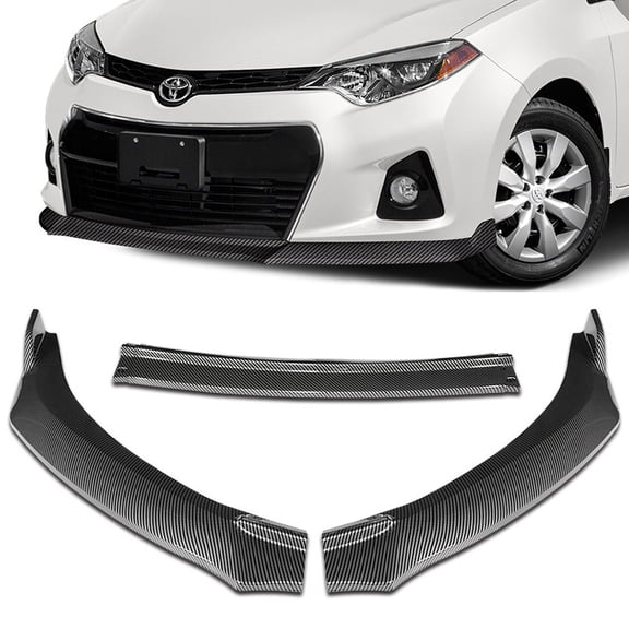 Stay Tuned Performance Front Bumper Spoiler Lip For 2014-2016 Toyota Corolla S GT-Style Painted Carbin Fibor
