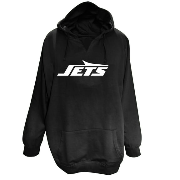 Women's Fanatics Black New York Jets Plus Size V-Neck Pullover Hoodie