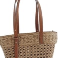 thumbnail image 2 of Women Straw Woven Handbag Handmade Boho with Zipper Strap Adjustable Brown, 2 of 2