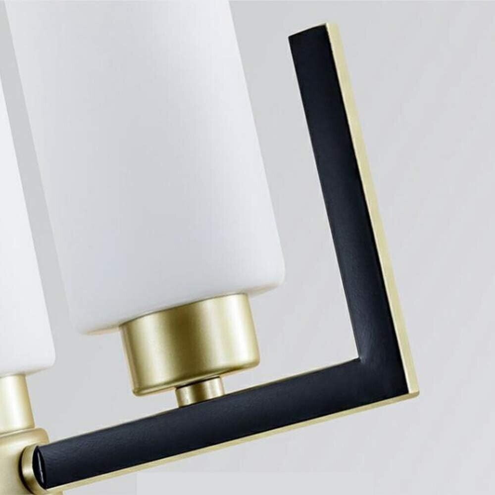 KPIBEST Chandelier for Dining Room, Modern Pendant Light Fixture Over Table with White Shade Classic Ceiling Hanging Lighting for Living Room Hallway Bedroom