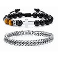 thumbnail image 1 of Pulsera Xtellar Hombre Acero Inoxidable Cruz Ojo De Tigre, 1 of 3