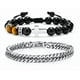 thumbnail image 1 of Pulsera Xtellar Hombre Acero Inoxidable Cruz Ojo De Tigre, 1 of 3