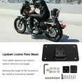 thumbnail image 3 of Laydown License Plate Mount, Vibration Proof Easy Installation Stable 3 Holes License Plate Mounting  For Motorbike, 3 of 8