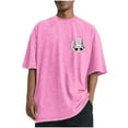 thumbnail image 2 of PNTUTB Summer Men's Casual Fashion Distressed Crew Neck Pullover Loose Comfortable Short Sleeve Tops, 2 of 6