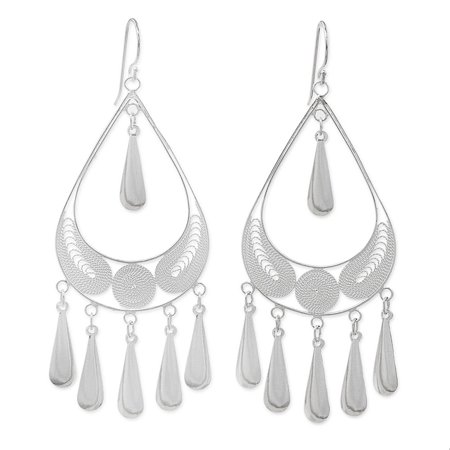 NOVICA Sterling silver filigree earrings, 'Mystic Rain'