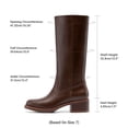 thumbnail image 2 of DREAM PAIRS Women’s Mid Calf Western Boots Square Toe Low Block Heel Pull On Casual Boots, 2 of 8