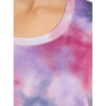 thumbnail image 4 of Secret Treasures Short Sleeve Crew Neck Tie Dye Pajamas (Women's or Women's Plus) 2 Piece Set, 4 of 5