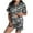 Grey, variant on YuYuBao Womens Pajamas Sets Print Soft Short Sleeve Tops With Shorts Pajamas Set 2 Piece Homewear