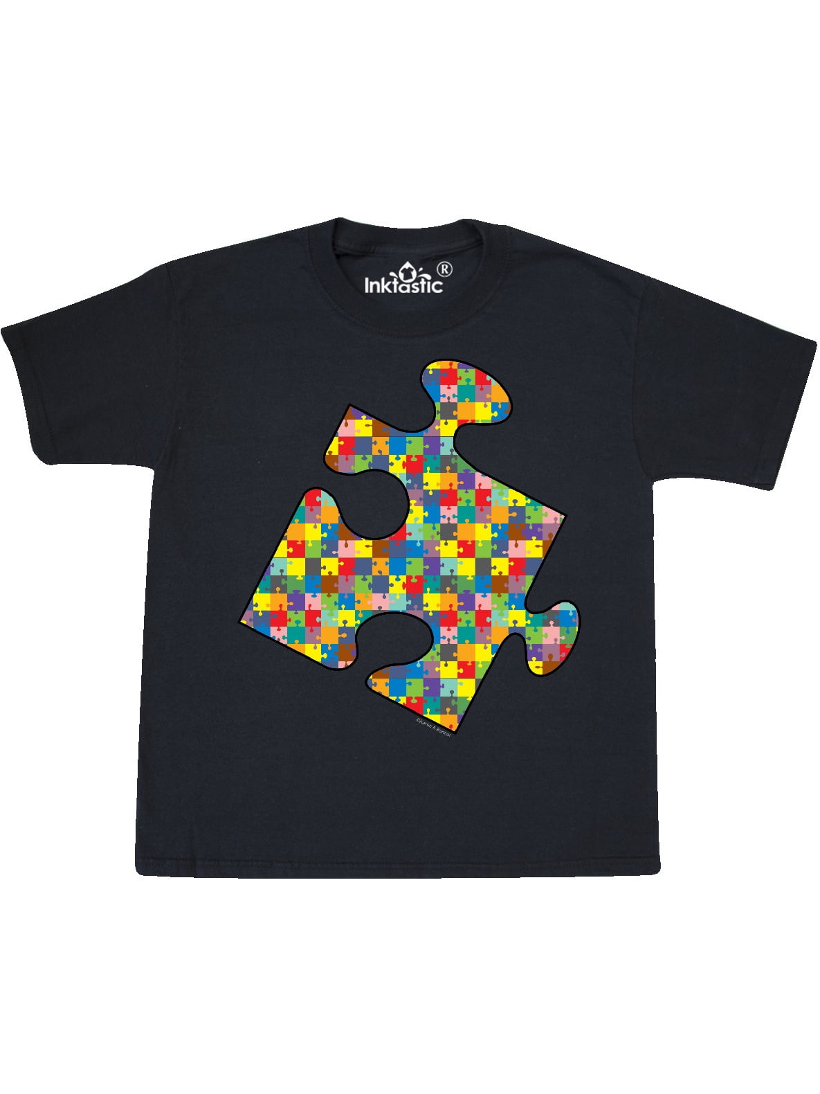 Jigsaw Patterned Jigsaw Piece Youth TShirt