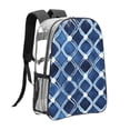 thumbnail image 4 of 16 Inch Transparent Backpack With Lightweight And Durable Design Without Pockets Transparent For Work Business Travel Sports Indigo Moroccan Trellis Hand-Drawn Sketch_1, 4 of 7