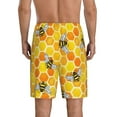 thumbnail image 3 of Naloa Honeycombs Men's Short Pajama Pants, Lounge Comfort Shorts with Elasticized Waistband and Side Pockets - XX-Large, 3 of 9