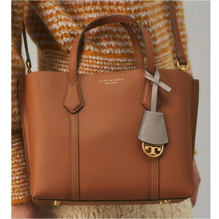Tory Burch Perry Small Triple Compartment Leather Tote Bag