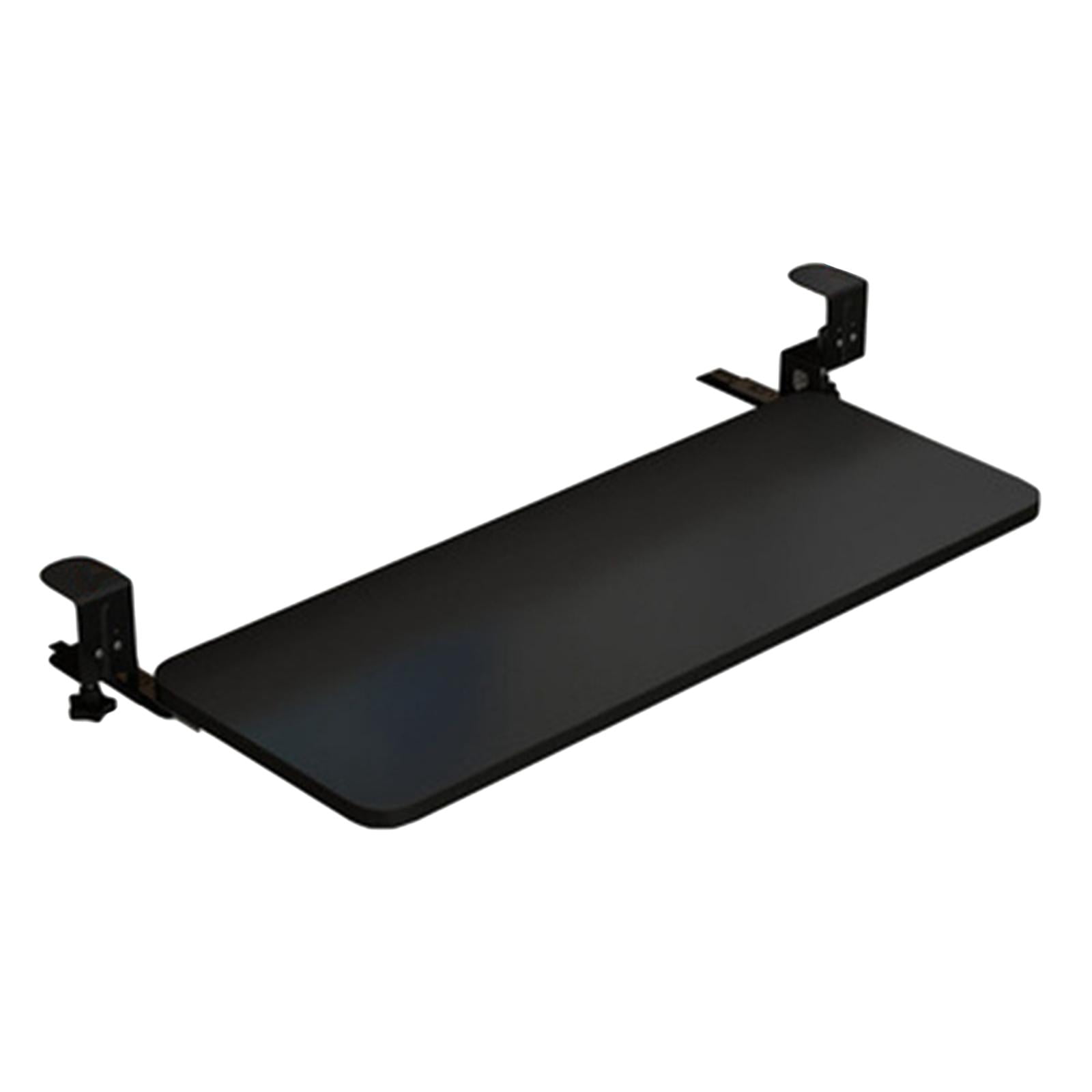 Large Keyboard Tray under Computer Table Clamp Mount Pull Out Platform Ergonomic adjustable Comfortable Stand Bracket for Laptop Black