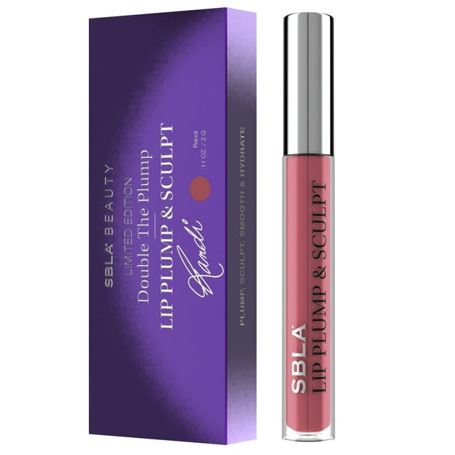SBLA Beauty - Double The Plump - Lip Plump & Sculpt 11 Fl Oz / 325ml - Lip Plumper - Labios más llenos y firmes con ácidos hialurónicos y péptidos - Rellena instantáneamente mejora los hidratos reduce