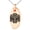 Rose, variant on Stainless Steel Letter M Initial 3D Cube Box Monogram Engraved Small Oval Charm Pendant Necklace