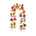 thumbnail image 2 of Autumn Fall Maple Leaf Garland, Multi-Color Halloween Foliage Vine, Long Hanging Floral Swag for Indoor Fireplace & Stair Rail Halloween Party Decorations, 2 of 8