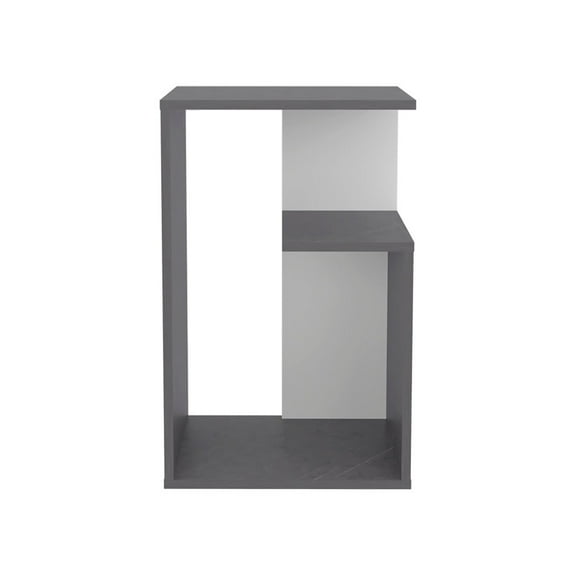 We Have Furniture Side Table Sallis, Living Room, Onyx/White