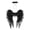 Black, variant on 3D Angel Wings Halo Headband Set,Realistic Fairy Wings Halo Fancy Dress for Halloween Carnival Costume Party