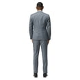 thumbnail image 4 of Mens Windowpane Plaid 3 Piece Suit Set Hybrid Fit Notch Lapel, 4 of 4