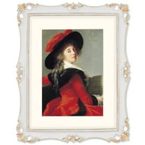 11x14 Picture Frames White 11x14 Frame Matted to 8x10 Photo for Wall and Table Decor, Vintage Poster Frames