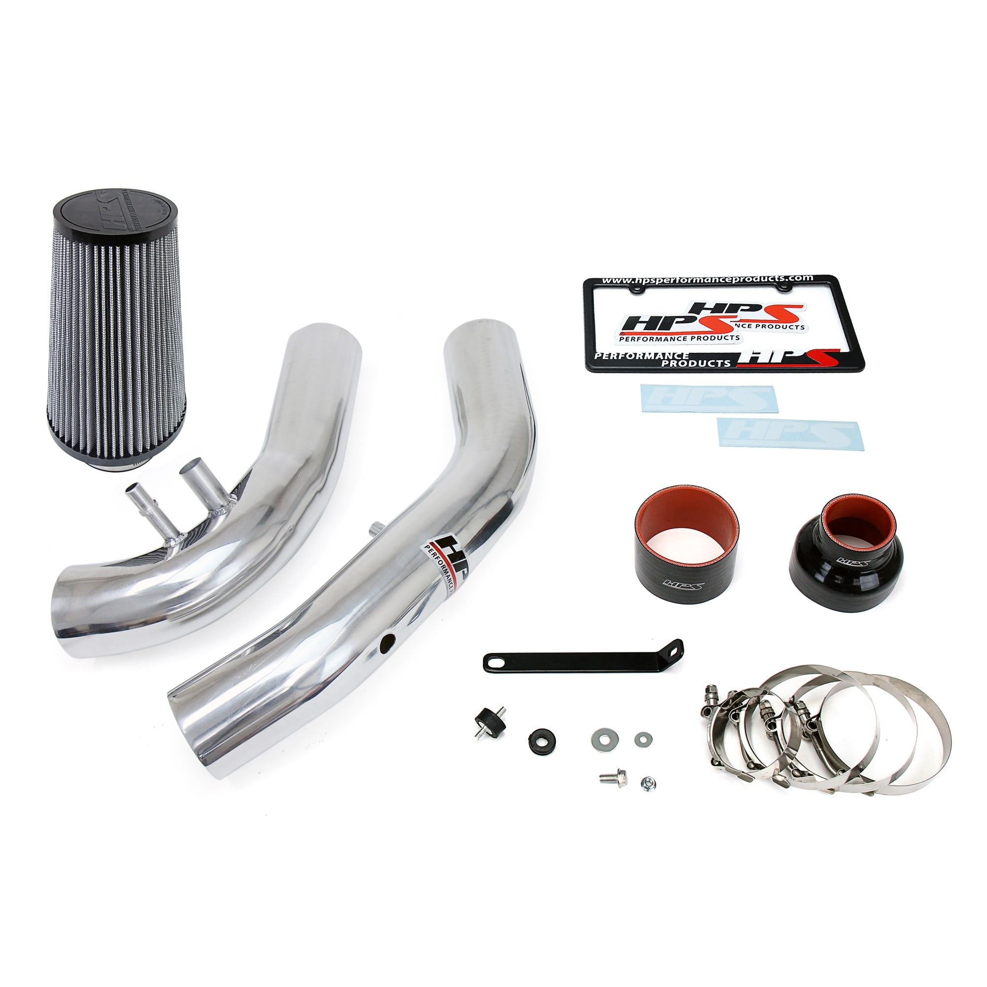 HPS Performance  Cold Air Intake Kit for 2015-2017 Ford Mustang 2.3L Turbo, Polished