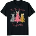 thumbnail image 2 of 100% Cotton Tis The Season To Sparkle Christmas Tree Holiday Shirt Women Black Glitter Xmas Tee Festive Winter Top, 2 of 5