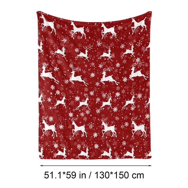Manta de franela navideña con estampado navideño para la siesta del sofá del dormitorio