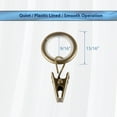thumbnail image 2 of PlusCasa Noise-Canceling 9/16 inch Antique Brass Curtain Rings with Clips (10 Count), 2 of 3