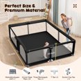 thumbnail image 4 of Gimars Upgraded 320D Washable Baby Playpen , 50''*50'' Large Playpen for Toddlers, Sturdy & Safe Playpen with Padded Cotton Top Rod for Protecting Babies, Baby Play Yard with Zipper Gate,Black, 4 of 7