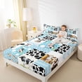 thumbnail image 4 of Homewish Kawaii Highland Bull Bed Sheets for Kids, Kawaii Cute Cartoon King Sheets, Aztec Abstract Sheet Set, Ultra Soft Bedroom Decor, 4 Pieces, 4 of 7