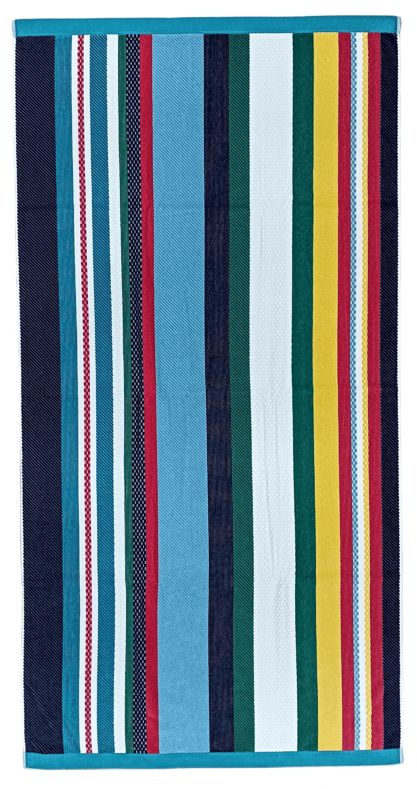 Better Homes & Gardens Coastal Perkins Striped Cotton-Blend Beach Towel
