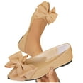 thumbnail image 5 of Viluyesy Womens Ballet Flats, Shallow Comfort Pointed Toe Fashion Bowknot Slip-On Dress Sandals Khaki, 5 of 5