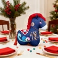 thumbnail image 4 of 2026 Horse New Year 12.6" Blue Plush Mascot Horse Statue Tabletop Ornament for Chinese New Year Spring Festival Zodiac Gift Blessing Souvenir Home Office Store Restaurant Tabletop Decors, 4 of 5
